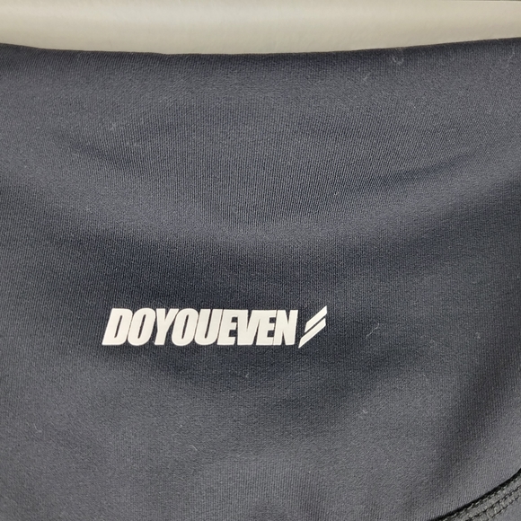 DoYouEven Spellout High Waist Cling Stay Put Ankle Leggings Solid - Picture 8 of 10